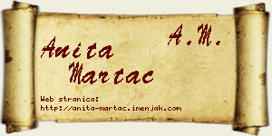 Anita Martać vizit kartica